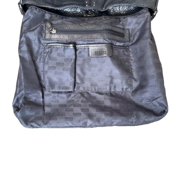 MICHAEL KORS METALLIC LEATHER STUDDED BAG - Picture 9 of 14